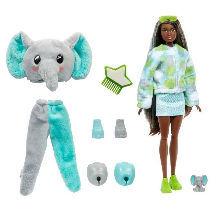 Barbie - Barbie Cutie Reveal Elephant - Poupée - 3 Ans Et +