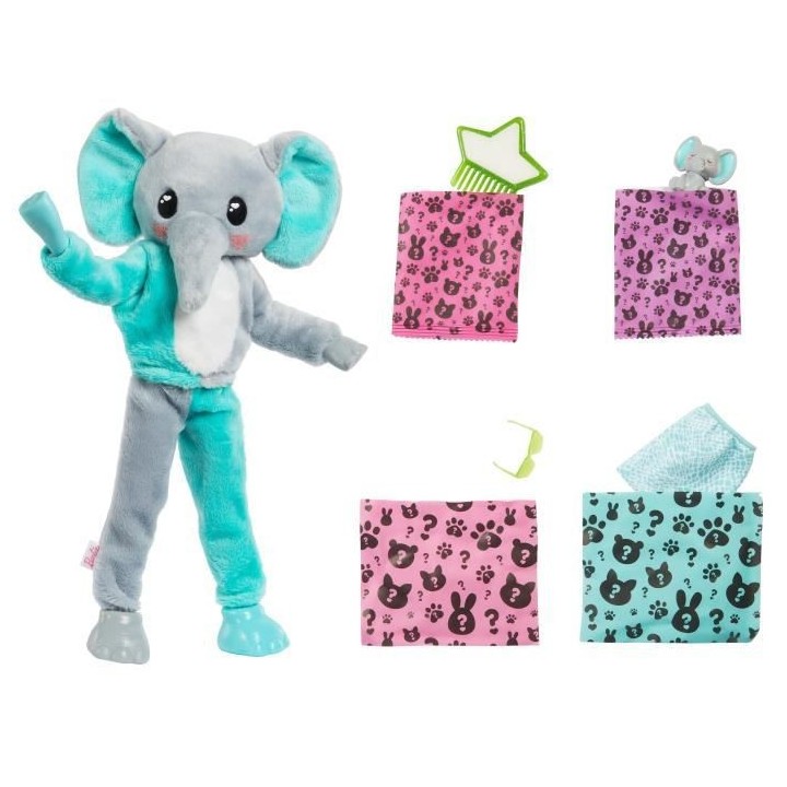 Barbie - Barbie Cutie Reveal Elephant - Poupée - 3 Ans Et +