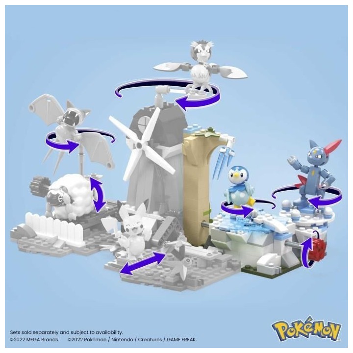 Mega Construx - Pokemon - Tiplouf Et Farfuret A La Neige - Constructio