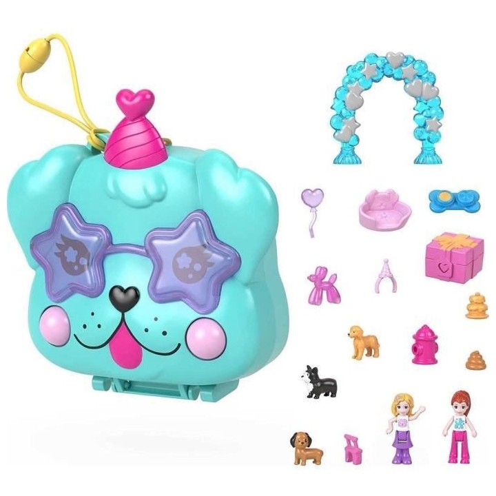 Polly Pocket - Coffret Anniversaire Chien - Mini-Univers - 4 Ans Et +