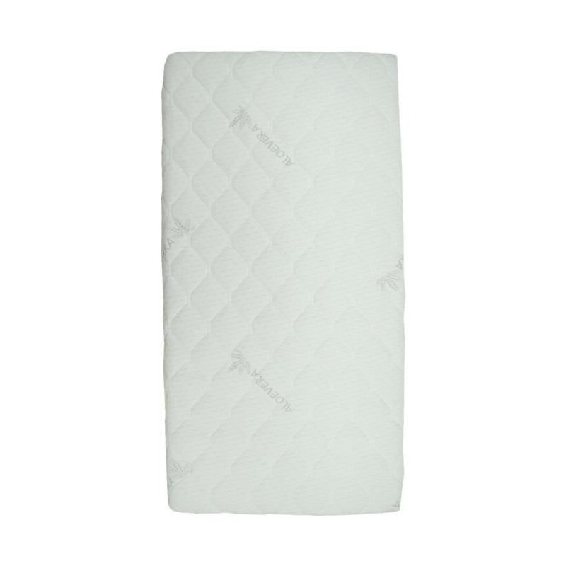 BABYCALIN Matelas de lit 24kg/m3 déhoussable Aloe Vera 70x140x10cm