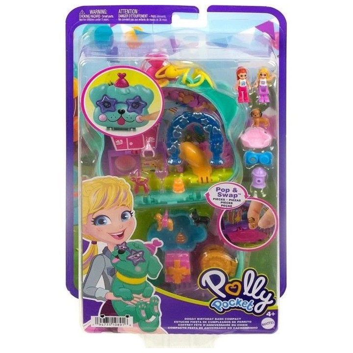 Polly Pocket - Coffret Anniversaire Chien - Mini-Univers - 4 Ans Et +
