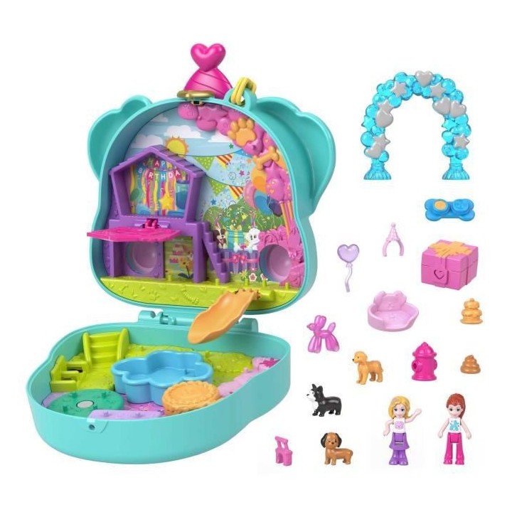 Polly Pocket - Coffret Anniversaire Chien - Mini-Univers - 4 Ans Et +