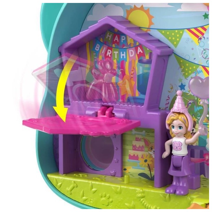 Polly Pocket - Coffret Anniversaire Chien - Mini-Univers - 4 Ans Et +