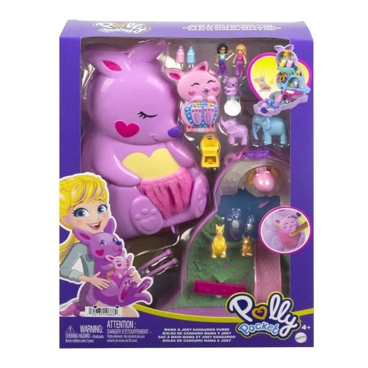 Polly Pocket - Sac Surprises Kangourou - Mini-Univers - 4 Ans Et +