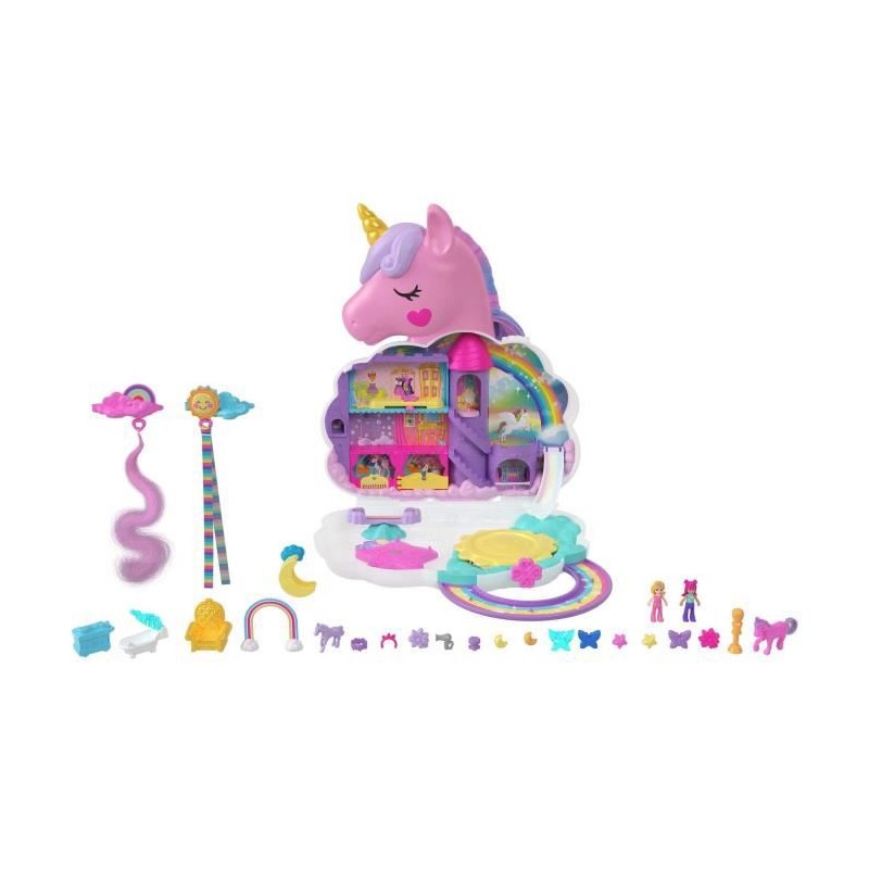 Polly Pocket - Salon Licorne Arc En Ciel  - Mini-Univers - 4 Ans Et +