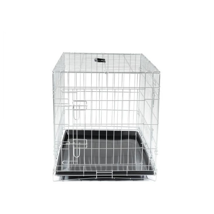 VADIGRAN Cage métallique pliable Classic - 91 x 61 x 66 cm - Argent -