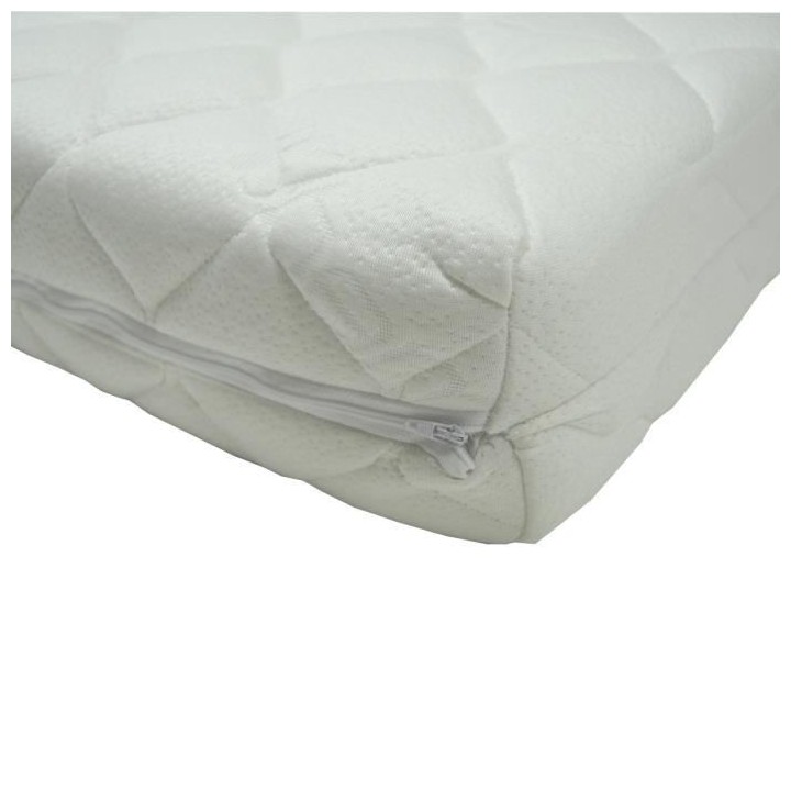 BABYCALIN Matelas de lit 24kg/m3 déhoussable Viscose bambou 70x140x10