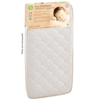 BABYCALIN Matelas de lit 24kg/m3 déhoussable bio 70x140x10cm