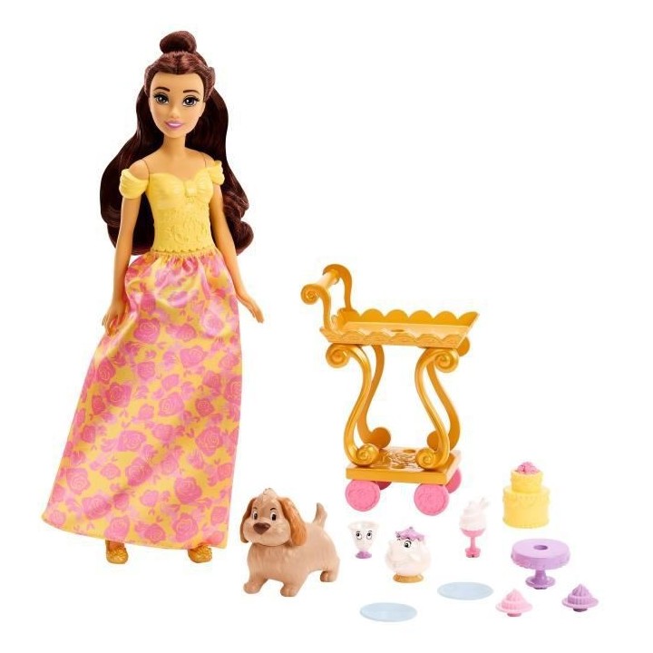 Princesse Disney - Belle Et Son Service a Thé - Poupées Mannequins -