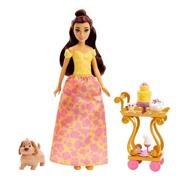 Princesse Disney - Belle Et Son Service a Thé - Poupées Mannequins -