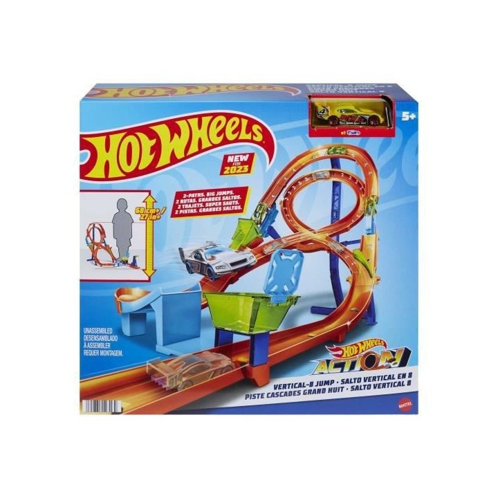 Hot Wheels - Cascade Grand Huit - Circuit petites Voitures - 4 Ans Et