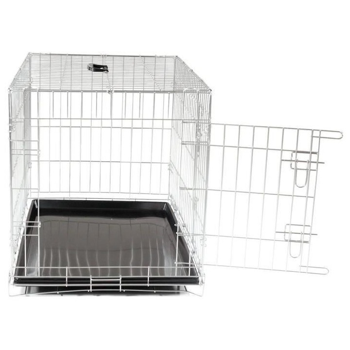VADIGRAN Cage métallique pliable Classic - 91 x 61 x 66 cm - Argent -