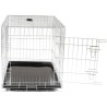 VADIGRAN Cage métallique pliable Classic - 91 x 61 x 66 cm - Argent - Pour chien