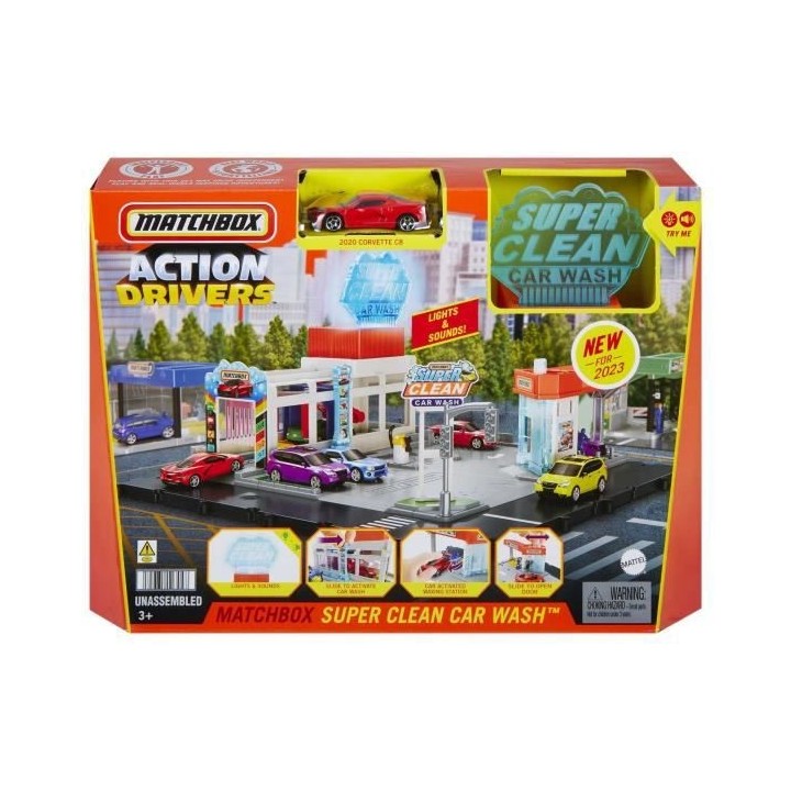 Matchbox - Playset Station De Lavage Mbx - Vehicules - 3 Ans Et +