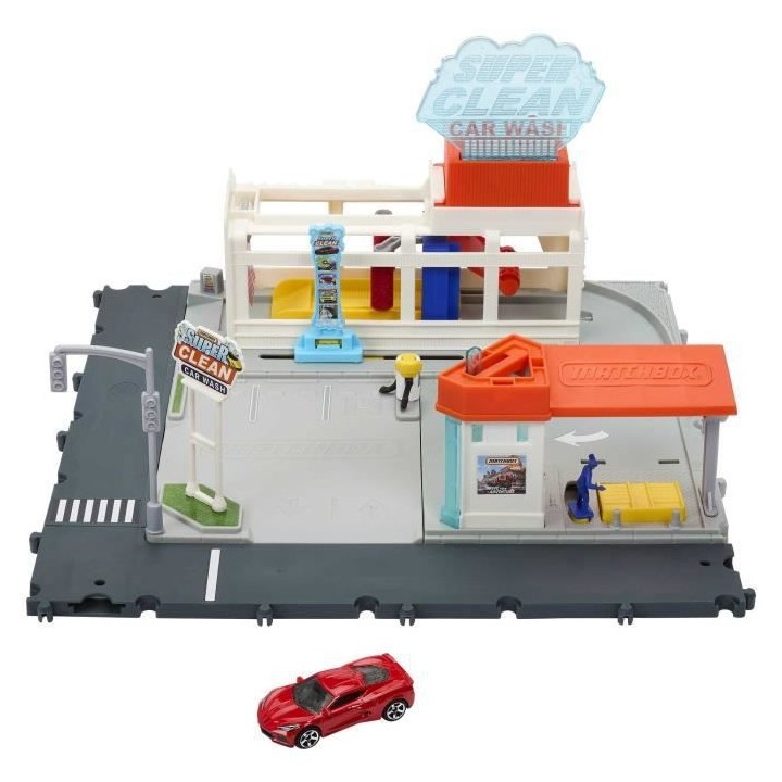 Matchbox - Playset Station De Lavage Mbx - Vehicules - 3 Ans Et +