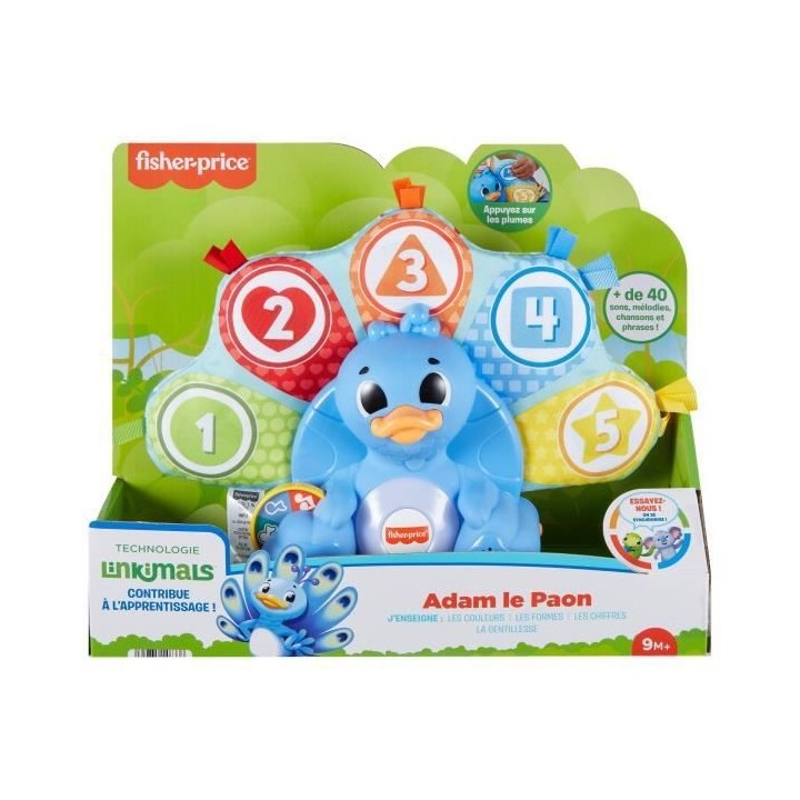 Fisherprice - Linkimals - Adam Le Paon - Jouet 1Er Age D'Éveil - 9 Mo