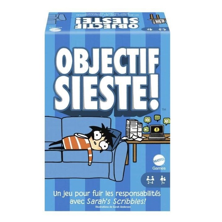 Objectif Sieste ! - Jeux de société - 7 ans et + - Jeux Mattel Games