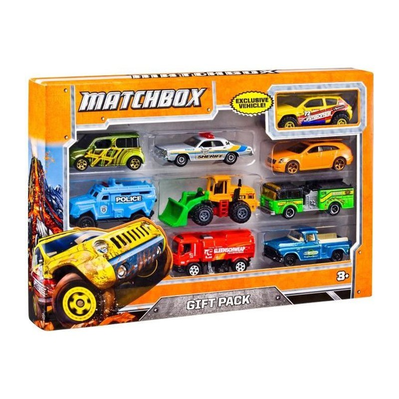 Matchbox - Coffret de 9 petites voitures (modele aléatoire) - Des 3 ans