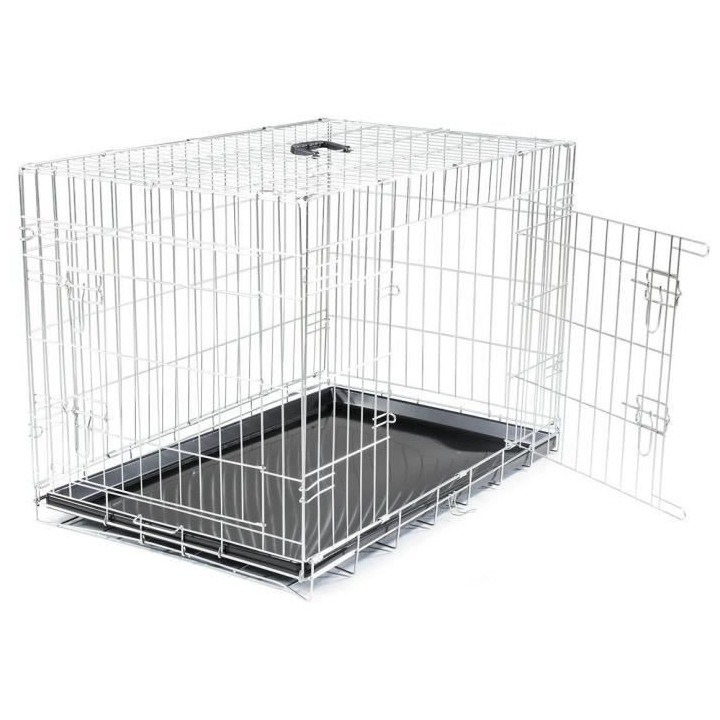 VADIGRAN Cage métallique pliable Classic - 91 x 61 x 66 cm - Argent -