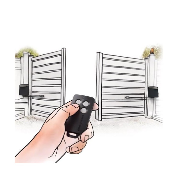 Motorisation 24V a bras articulés pour portail battant - OpenGate 2 -