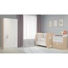 POLINI KIDS AMIS ZEN Armoire NINA 2 portes avec penderie blanc/naturel - Hauteur 190 cm.