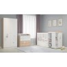 POLINI KIDS AMIS ZEN Armoire NINA 2 portes avec penderie blanc/naturel - Hauteur 190 cm.