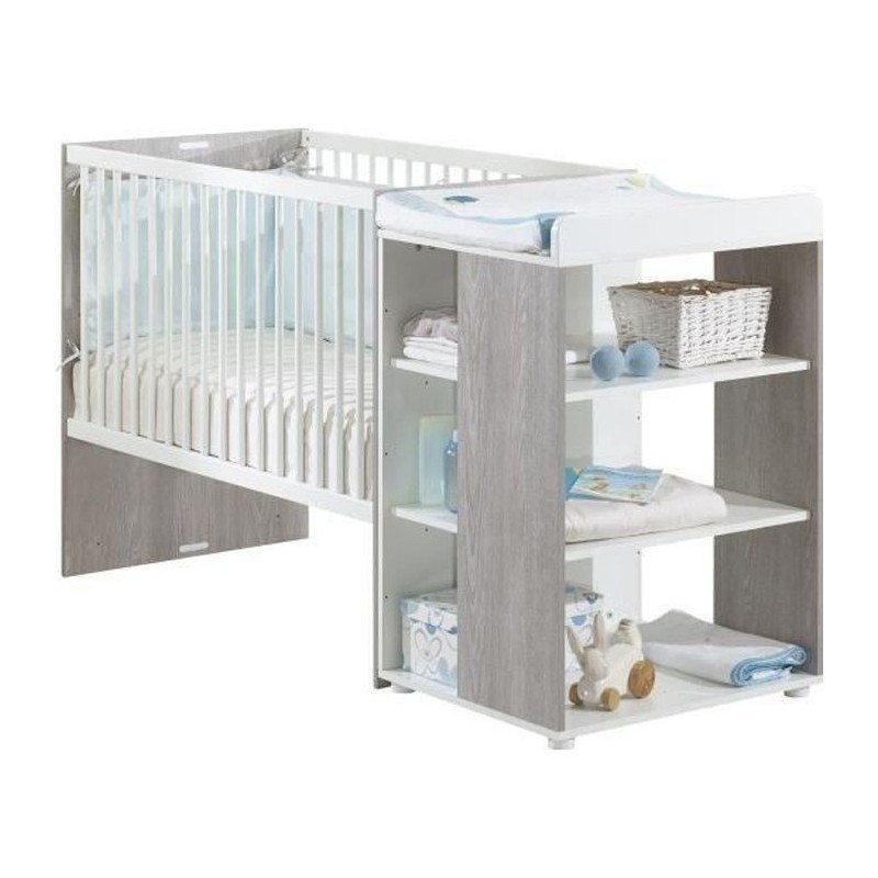 BABYPRICE Lit Bébé Sitta Combiné Evolutif 120x60 cm