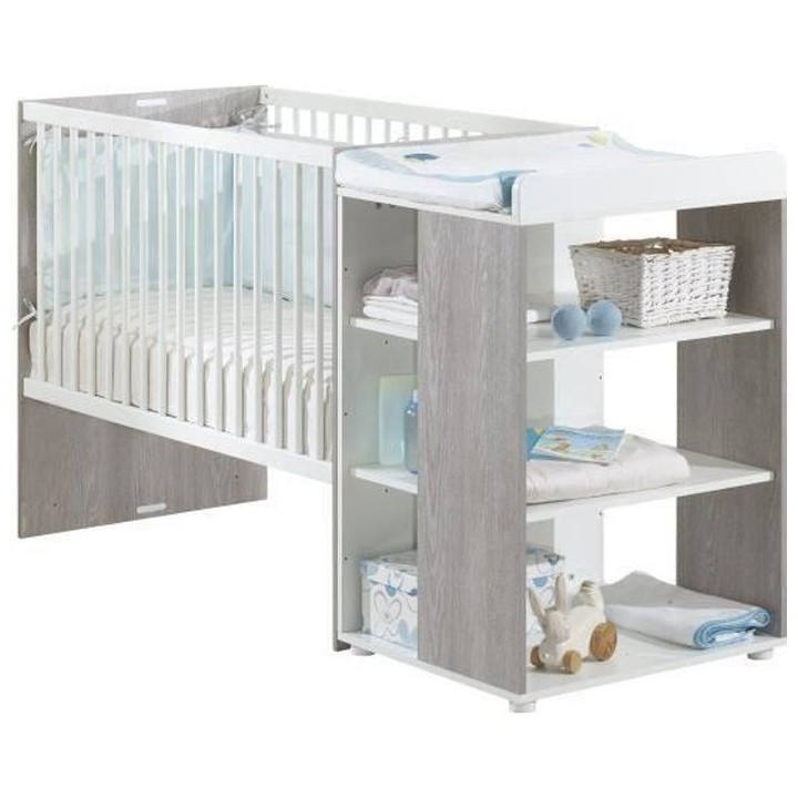 BABYPRICE Lit Bébé Sitta Combiné Evolutif 120x60 cm