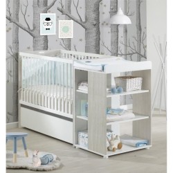 BABYPRICE Lit Bébé Sitta Combiné Evolutif 120x60 cm