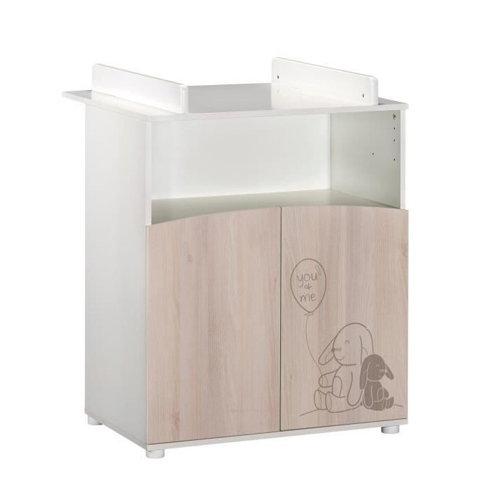 BABYPRICE Commode a Langer Lapinou 2 portes - 1 Niche