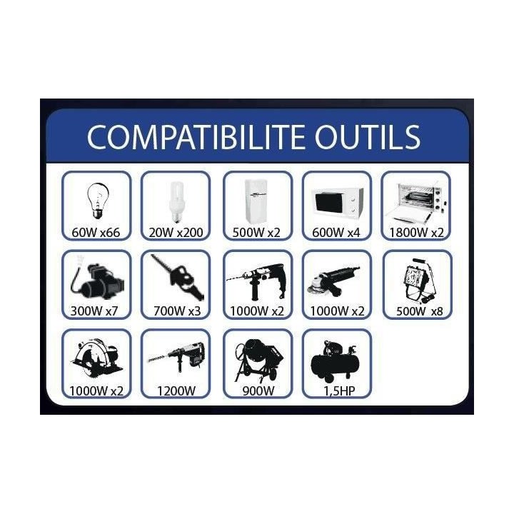 MERCURE GROUPE ELECTROGENE MC5100KT - 4000W