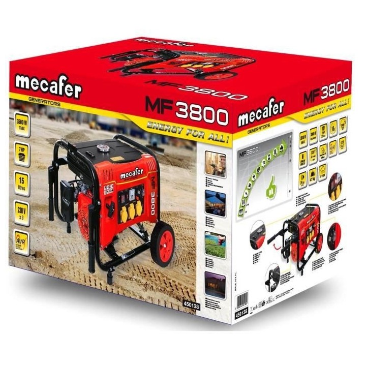 MECAFER Groupe électrogene essence MF3800 - 3000W