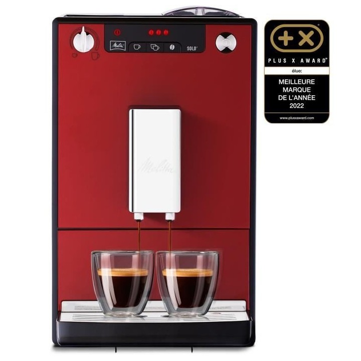 Melitta - Machine a Café a Grain Solo Rouge Chili - Machine Expresso