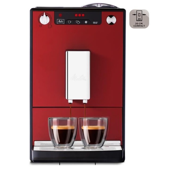 Melitta - Machine a Café a Grain Solo Rouge Chili - Machine Expresso
