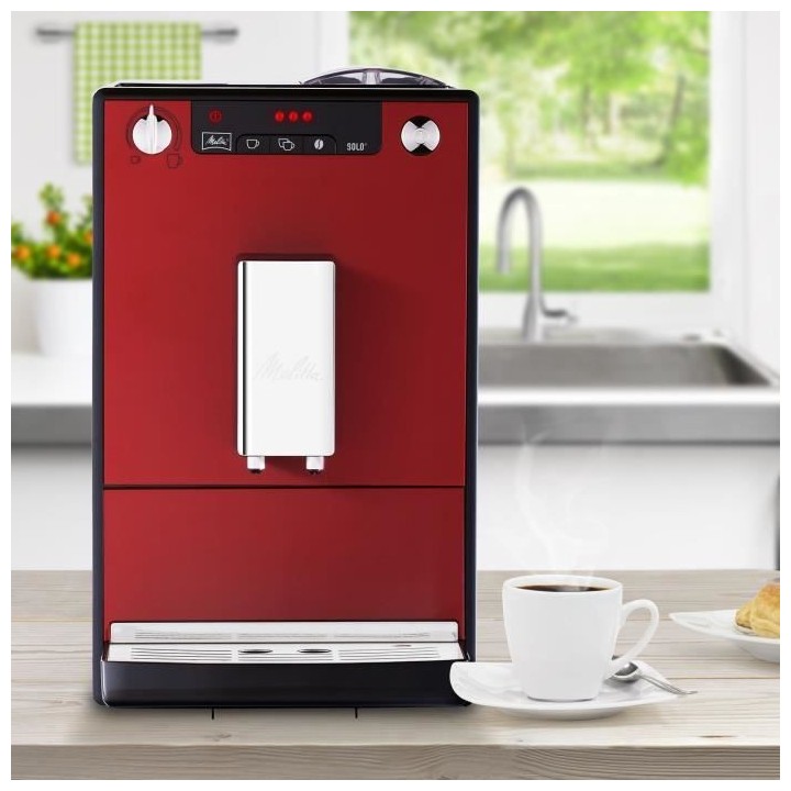 Melitta - Machine a Café a Grain Solo Rouge Chili - Machine Expresso
