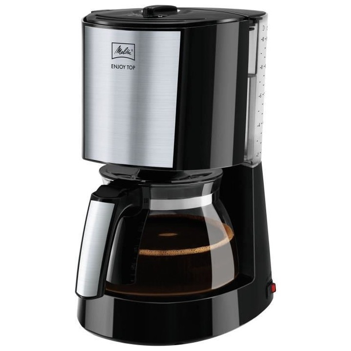Machine a café MELITTA - Enjoy Top Glass Noir/Acier brossé 1017-04