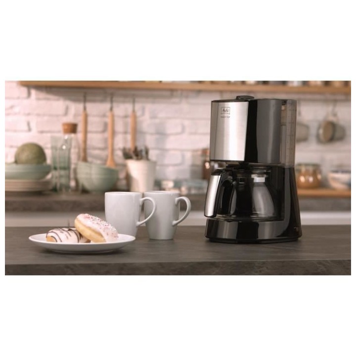 Machine a café MELITTA - Enjoy Top Glass Noir/Acier brossé 1017-04