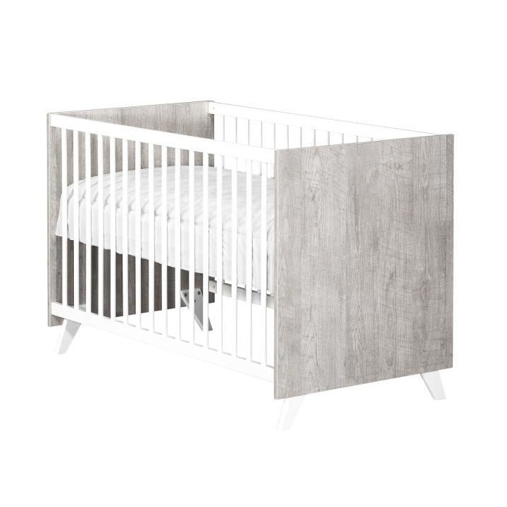 Babyprice - SCANDI GRIS - Lit Bébé 120 x 60