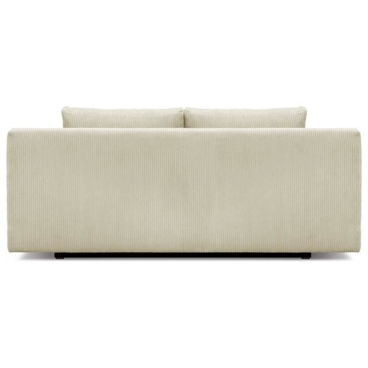 Banquette convertible 3 places MIKA - Velours côtelé Beige - Coffre