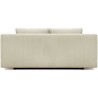 Banquette convertible 3 places MIKA - Velours côtelé Beige - Coffre de rangement - L 192 x H 84 x P 93 cm