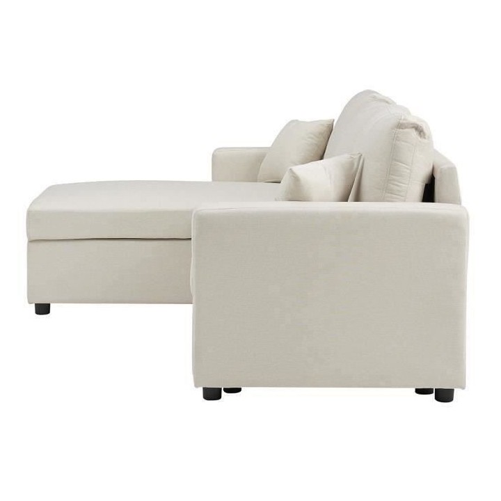 Canapé d'angle réversible convertible grand couchage + coffre - 3 pl