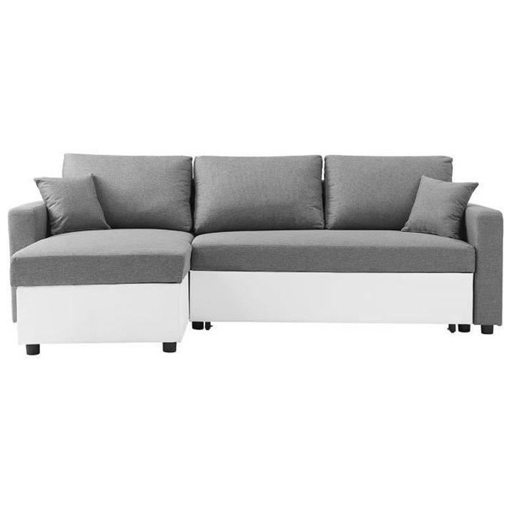 Canapé d'angle réversible convertible grand couchage + coffre - Tiss