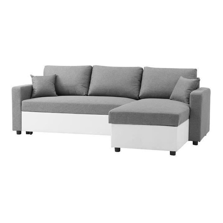 Canapé d'angle réversible convertible grand couchage + coffre - Tiss