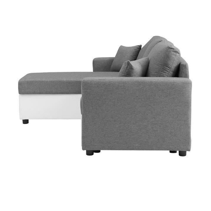 Canapé d'angle réversible convertible grand couchage + coffre - Tiss