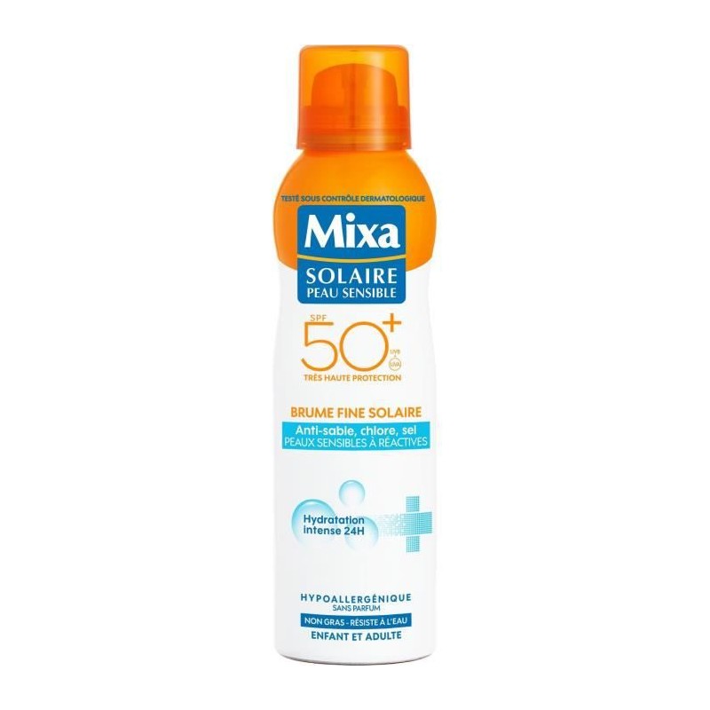 Creme solaire Brume Fine MIXA Peaux Sensibles a réactives SPF50+ - 200 ml