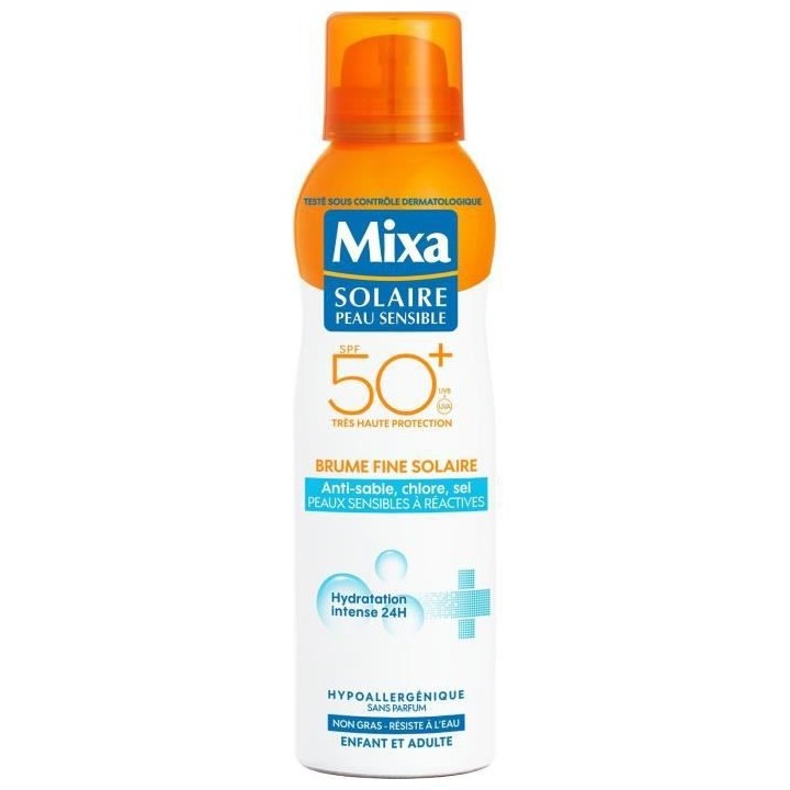 Creme solaire Brume Fine MIXA Peaux Sensibles a réactives SPF50+ - 20