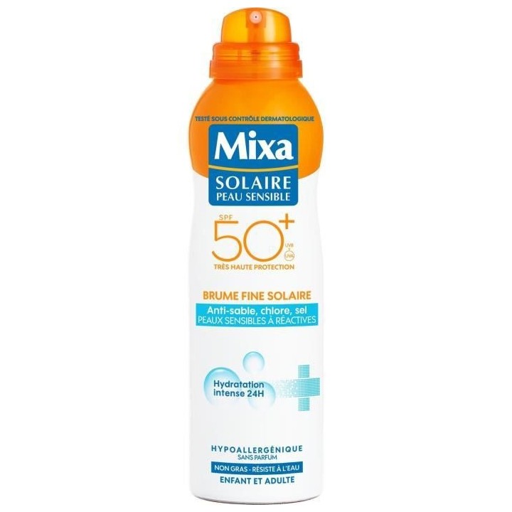 Creme solaire Brume Fine MIXA Peaux Sensibles a réactives SPF50+ - 20