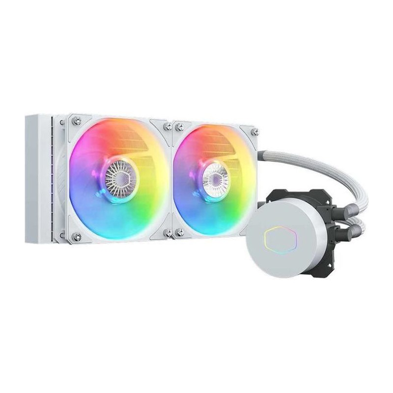 COOLER MASTER - MasterLiquid ML240 Illusion ARGB - Refroidissement liquide PC - Radiateur 240mm - Blanc (MLX-D24M-A18PW-R1)