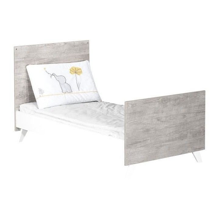 Babyprice - SCANDI GRIS - Lit Evolutif Little Big Bed 140x70